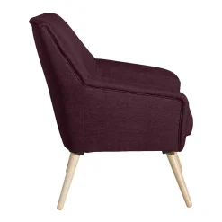 Wohnen Retro Möbel|Sessel & Hocker*Stoffsessel in Bordeaux Rot - Holdin