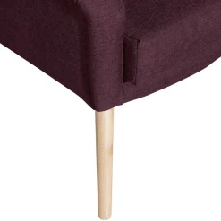 Wohnen Retro Möbel|Sessel & Hocker*Stoffsessel in Bordeaux Rot - Holdin