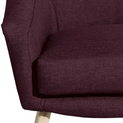 Wohnen Retro Möbel|Sessel & Hocker*Stoffsessel in Bordeaux Rot - Holdin