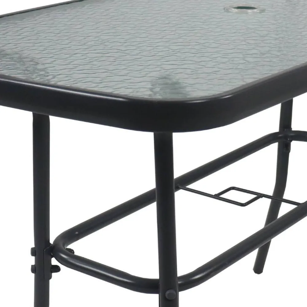 Wohnen Strukturglas Gartentisch 110x55 cm - Alcamo