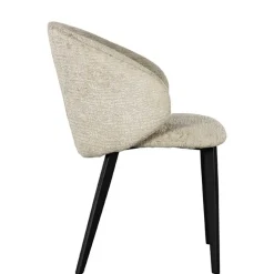 Wohnen Küchenstühle|Esszimmerstühle*Struktursamt Polsterstühle in Beige - Hakamo (2er Set)