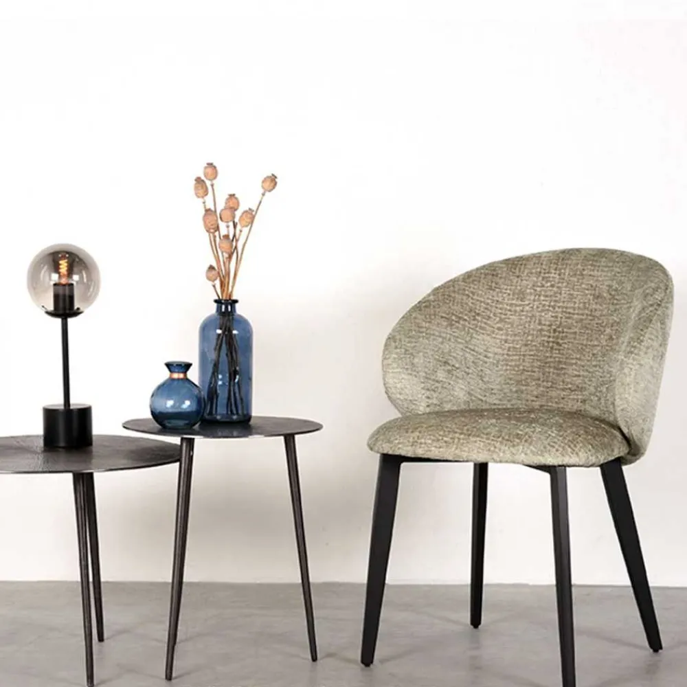 Wohnen Küchenstühle|Esszimmerstühle*Struktursamt Polsterstühle in Beige - Hakamo (2er Set)