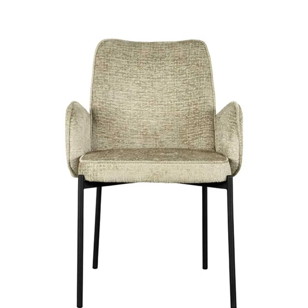 Wohnen Struktursamt Polsterstuhl in Beige - Celona (2er Set)