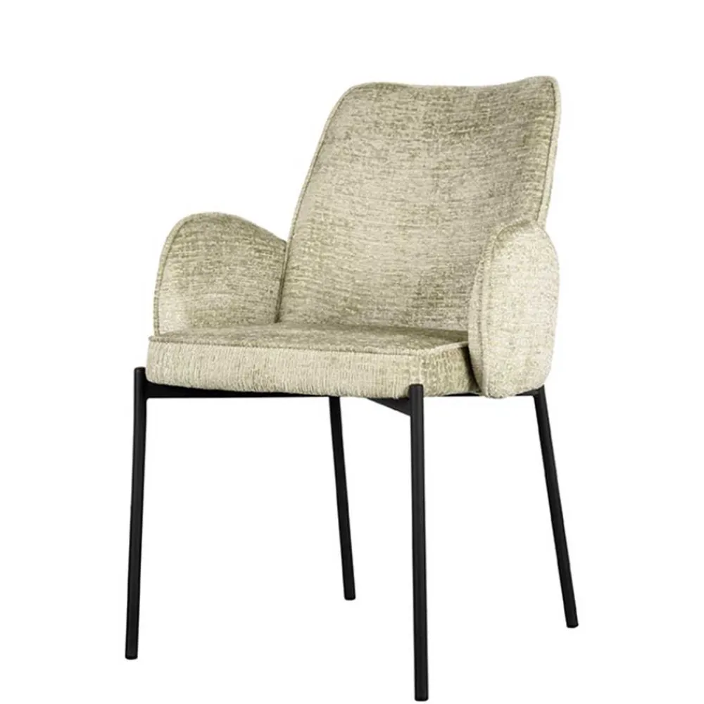 Wohnen Struktursamt Polsterstuhl in Beige - Celona (2er Set)