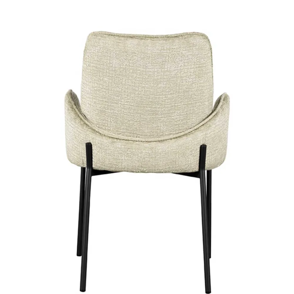 Wohnen Struktursamt Polsterstuhl in Beige - Celona (2er Set)