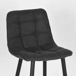 Wohnen Barhocker|Hocker*Strukturstoff Barstühle in Anthrazit - Gastruna (2er Set)