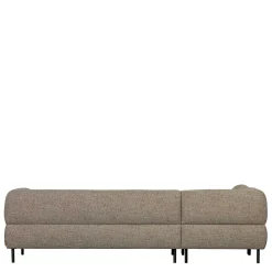 Wohnen Schwarze Möbel|Braune Möbel*Strukturstoff Eckcouch in Hellbraun - Hyponios