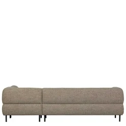 Wohnen Schwarze Möbel|Braune Möbel*Strukturstoff Eckcouch in Hellbraun - Hyponios