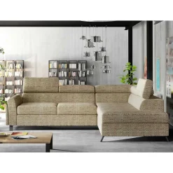 Wohnen Sofas|Sofa*Strukturstoff Polsterecke in Beige - Jimis