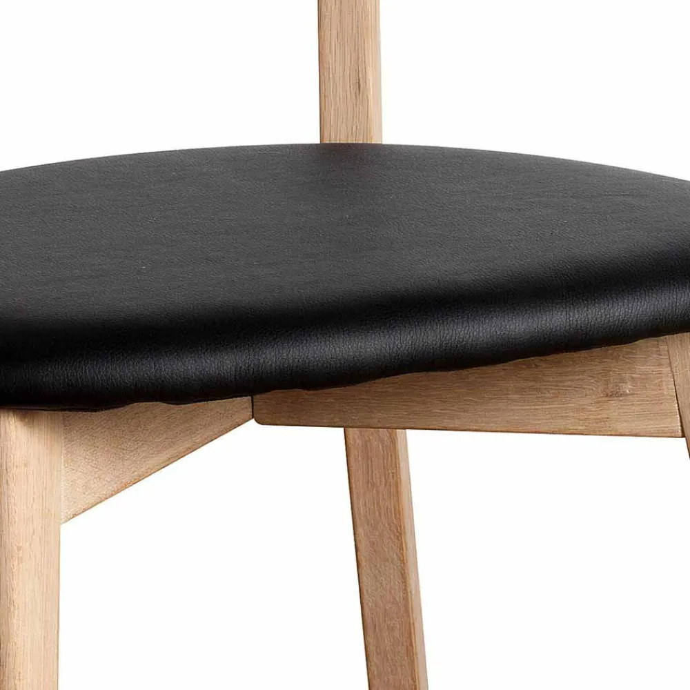 Wohnen Stuhl aus geseiftem Eichenholz - Losiamos (2er Set)