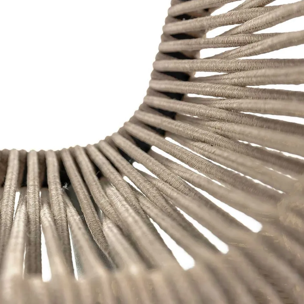 Wohnen Rattanmöbel*Stuhl aus Kordelgeflecht in Hellbraun - Fedora (4er Set)