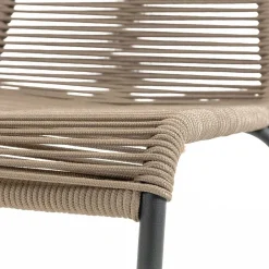 Wohnen Rattanmöbel*Stuhl aus Kordelgeflecht in Hellbraun - Fedora (4er Set)