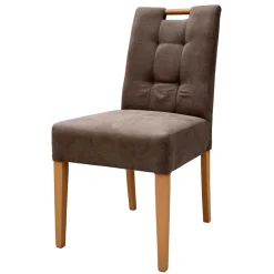 Wohnen Stuhl in Taupe Microfaser - Adison (2er Set)