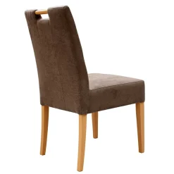 Wohnen Stuhl in Taupe Microfaser - Adison (2er Set)