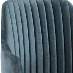 Wohnen Wohnzimmerstühle|Designermöbel*Stuhl mit Armlehnen in Blau Webstoff - Romance