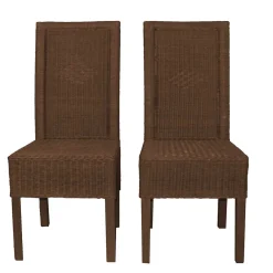 Wohnen Stuhl Set Contrera in Braun (2er Set)