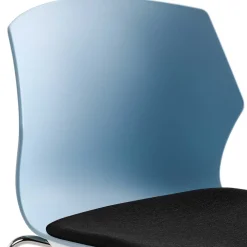 Wohnen Stuhl zum Stapeln in Blaugrau & Schwar - Kedniel