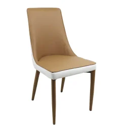 Wohnen Küchen-Essgruppen|Essgruppen*Stuhlgrupppe in Weiß & Braun - Cynthia (fünfteilig)