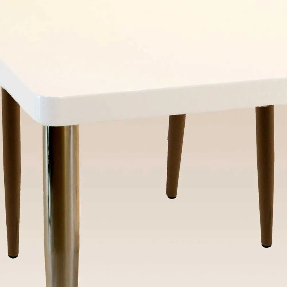 Wohnen Küchen-Essgruppen|Essgruppen*Stuhlgrupppe in Weiß & Braun - Cynthia (fünfteilig)