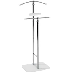 Herren Wohnen Stummer Diener in Chromfarben & Weiß - Contessa