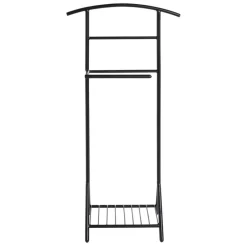 Herren Wohnen Stummer Diener mit Ablage in Schwarz - Spanola