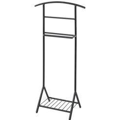 Herren Wohnen Stummer Diener mit Ablage in Schwarz - Spanola