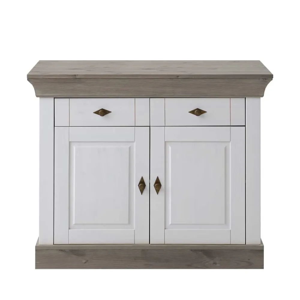 Wohnen Stylische Flur Kommode Mirandesca in Weiß Grau