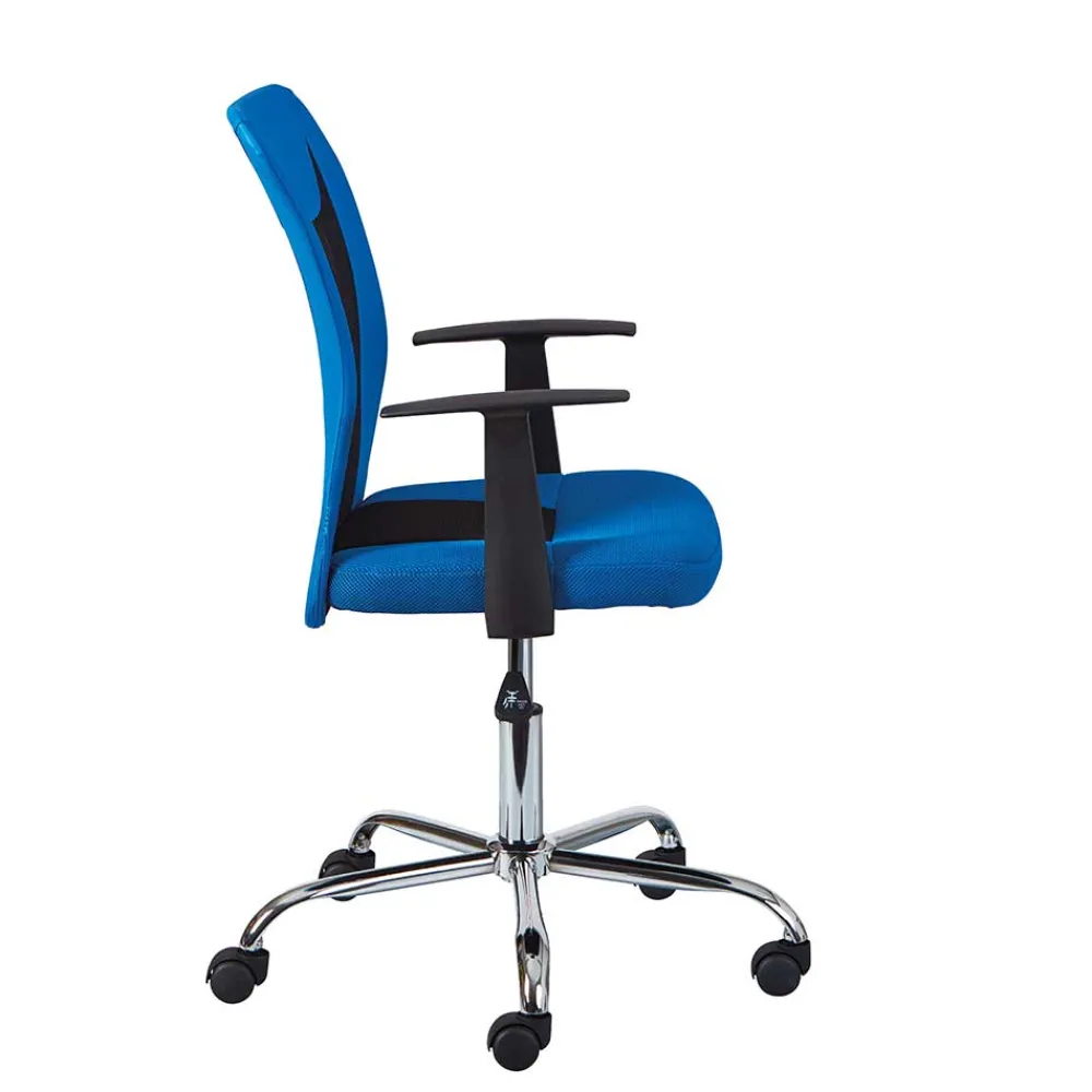 Wohnen Stylischer Bürosessel in Blau & Schwarz - Klever