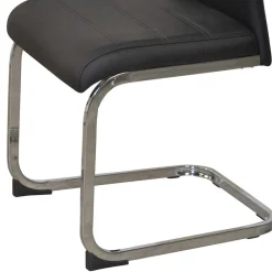 Wohnen Schwarze Möbel|Graue Möbel*Säulentisch & Schwingstühle Kombi - Bogna (fünfteilig)