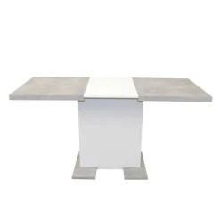 Wohnen Schwarze Möbel|Graue Möbel*Säulentisch & Schwingstühle Kombi - Bogna (fünfteilig)