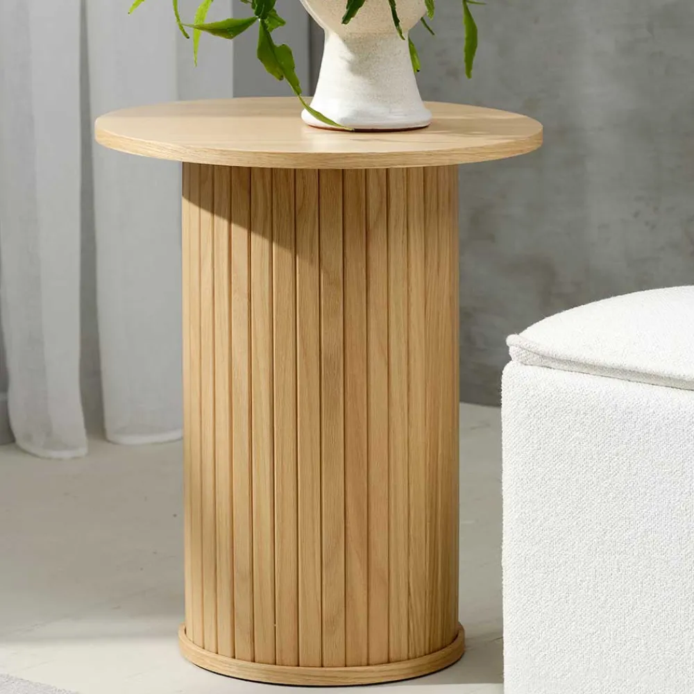 Wohnen Skandinavische Möbel*Säulentisch Beistelltisch in rundem Design - Teorina