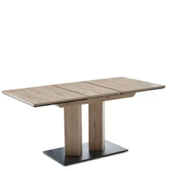 Wohnen Esszimmertische|Tische*Säulentisch in Wildeiche Optik & Schwarz - Annimo