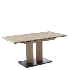 Wohnen Esszimmertische|Tische*Säulentisch in Wildeiche Optik & Schwarz - Annimo