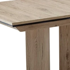 Wohnen Esszimmertische|Tische*Säulentisch in Wildeiche Optik & Schwarz - Annimo