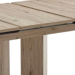 Wohnen Esszimmertische|Tische*Säulentisch in Wildeiche Optik & Schwarz - Annimo