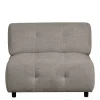 Wohnen Sofas|Sofa*Systemcouch Einsitzer in Graugrün Chenille - Aramato