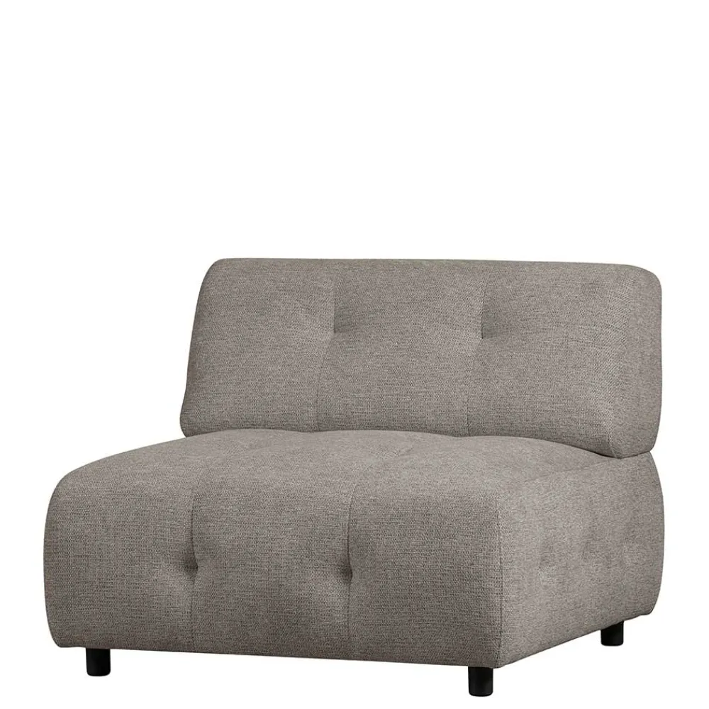 Wohnen Sofas|Sofa*Systemcouch Einsitzer in Graugrün Chenille - Aramato