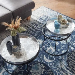 Wohnen Tablett Couchtische in Silber - Astuto (zweiteilig)