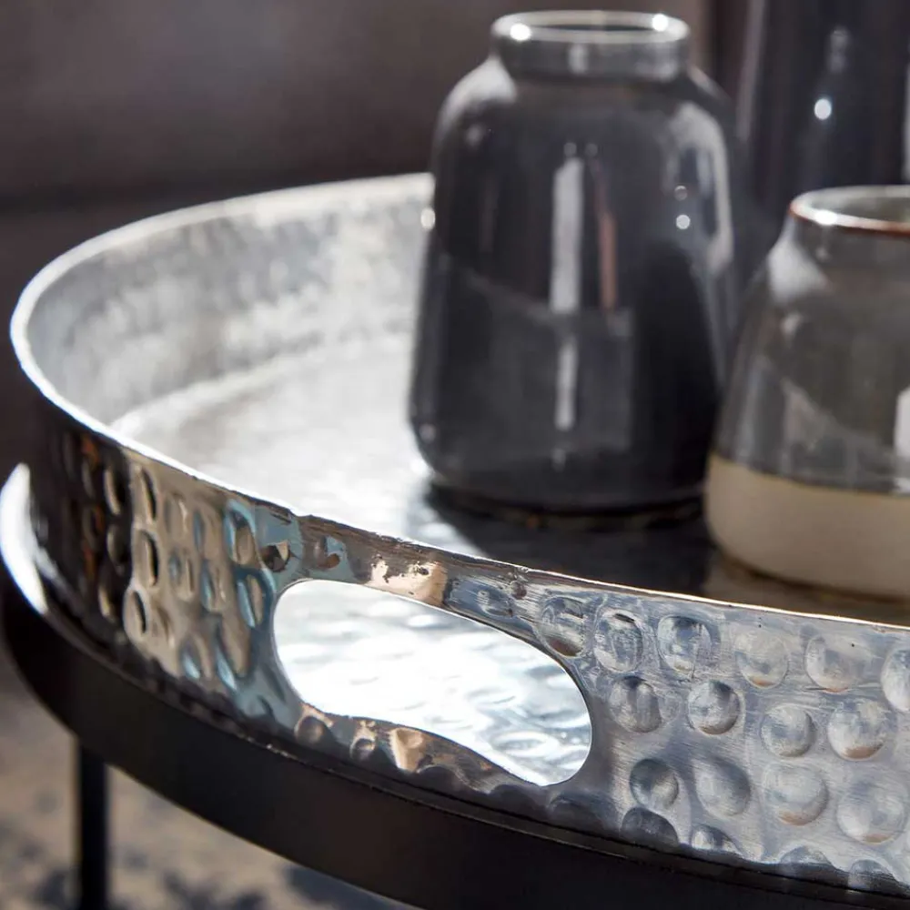 Wohnen Tablett Couchtische in Silber - Astuto (zweiteilig)