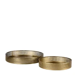 Wohnen Tabletts*Tablett Duo in Altgold - Rigori (zweiteilig)