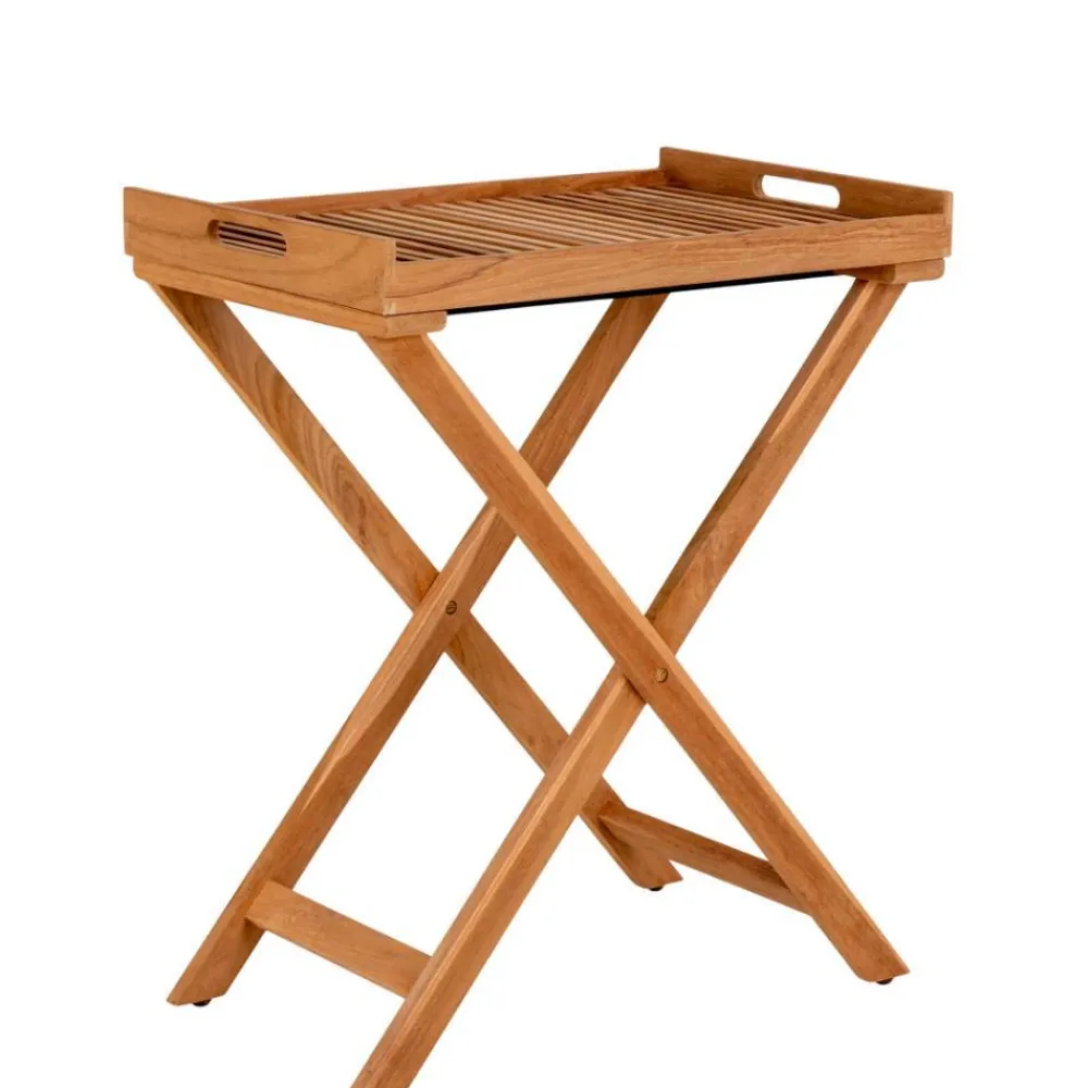 Wohnen Tablett Tisch aus Teak Massivholz - Muldivian