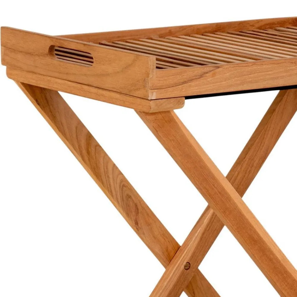 Wohnen Tablett Tisch aus Teak Massivholz - Muldivian