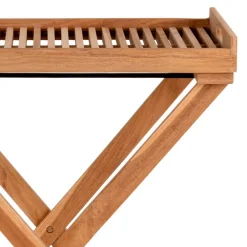 Wohnen Tablett Tisch aus Teak Massivholz - Muldivian