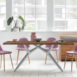 Wohnen Loft Möbel|Industrial Möbel*Teak Altholztisch mit Designgestell - Wemdi