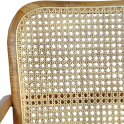 Wohnen Wohnzimmerstühle|Rattanmöbel*Teak Armlehnenstuhl mit Wiener Geflecht - Crasidio