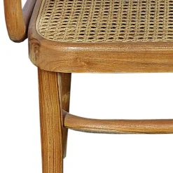 Wohnen Wohnzimmerstühle|Rattanmöbel*Teak Armlehnenstuhl mit Wiener Geflecht - Crasidio