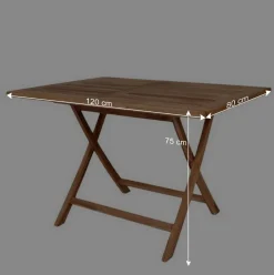 Wohnen Teakholz-Gartenmöbel|Gartentische*Teakholz Garten Klapptisch in 120x80 cm - Vienna