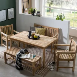 Wohnen Terrassenmöbel|Teakholz-Gartenmöbel*Teakholz Möbelset für den Garten - Klahuma (fünfteilig)