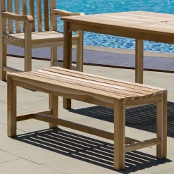 Wohnen Terrassenmöbel|Teakholz-Gartenmöbel*Teakholz Möbelset für den Garten - Klahuma (fünfteilig)