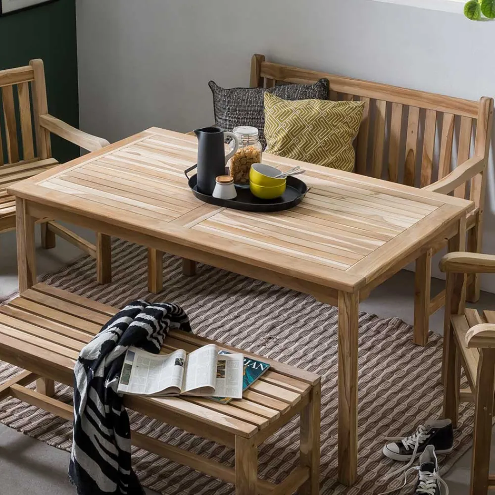 Wohnen Terrassenmöbel|Teakholz-Gartenmöbel*Teakholz Möbelset für den Garten - Klahuma (fünfteilig)